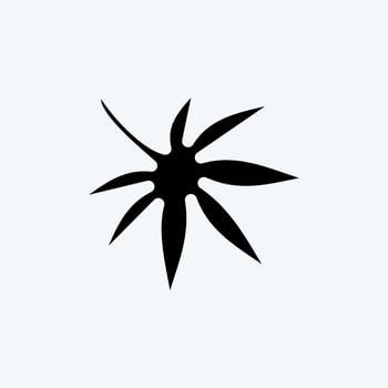 Icon Japanese Maple. suitable for Japanese symbol. glyph style. simple design editable. design template vector. simple illustration vector