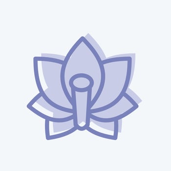 Icon Lotus. suitable for Japanese symbol. two tone style. simple design editable. design template vector. simple illustration vector
