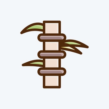 Icon Bamboo. suitable for Japanese symbol. flat style. simple design editable. design template vector. simple illustration vector