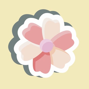 Sticker Sakura. suitable for Japanese symbol. simple design editable. design template vector. simple illustration vector