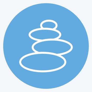 Icon Stone. suitable for Japanese symbol. blue eyes style. simple design editable. design template vector. simple illustration vector