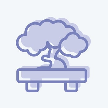 Icon Bonsai. suitable for Japanese symbol. two tone style. simple design editable. design template vector. simple illustration vector