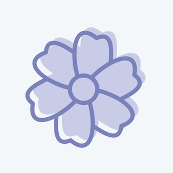 Icon Sakura. suitable for Japanese symbol. two tone style. simple design editable. design template vector. simple illustration vector