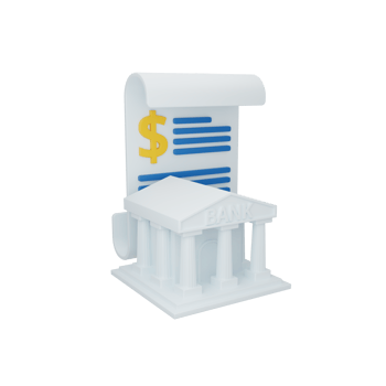 3d rendering statement concept with bank and colorful report or statement png