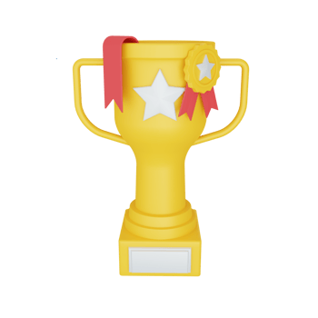 3d rendering trophy isolated useful for business, company, economy, corporate and finance design png