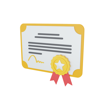 3d rendering certificate isolated useful for business, company and finance design illustration png