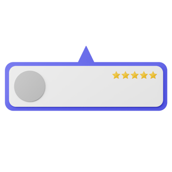 5 Star Rating and Review 3d Illustration png