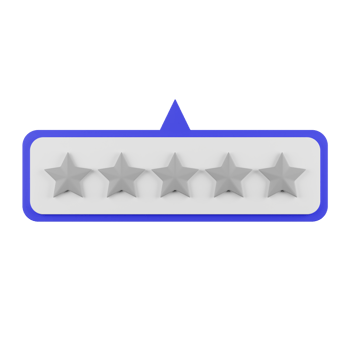 No Star Rating and Review 3d Illustration png