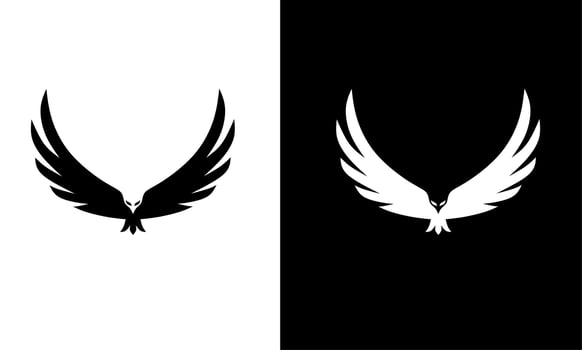 Illustration vector graphics of template logo eagle flapping both wings