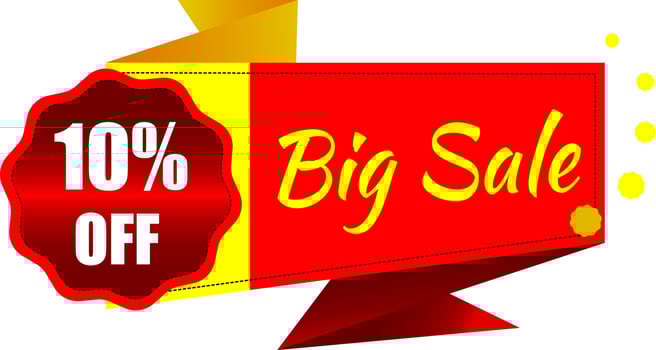 10 percentage off Big Sale vector illustration