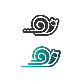 snail logo template vector icon illustration design