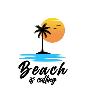 Beach logo vector design