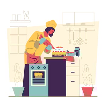 Female Patissier Concept vector