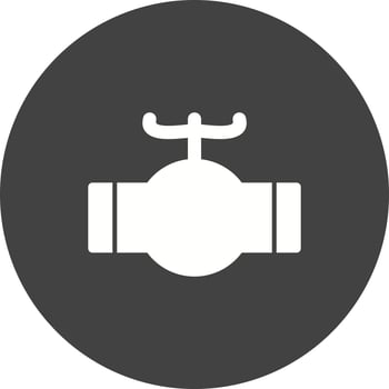 Valve Circle Background Icon vector