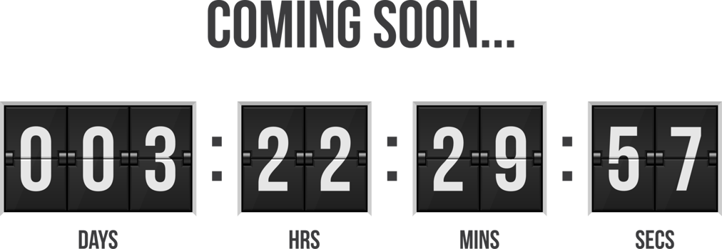 Coming soon countdown timer vector illustration png