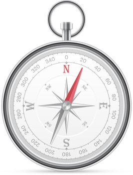 Magnetic compass vector illustration png