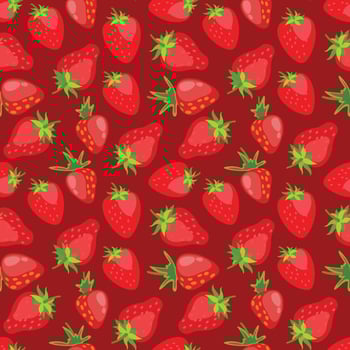 Strawberries seamless pattern background. Seamless pattern texture design. vector