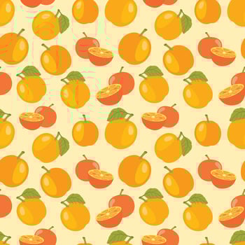 Orange colorful seamless pattern. Vector orange pattern. Citrus fruit background.