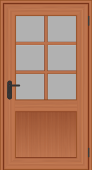 Wooden door vector illustration isolated png