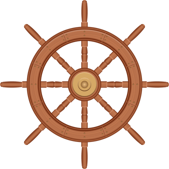 Wooden ship wheel clip art png