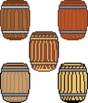 toxic barrel pixel art. Beer barrel Pixel art vector