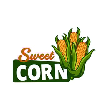 Corn farming logo design vector illustration