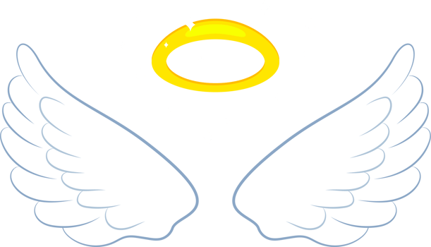 Angel wings clipart design illustration png