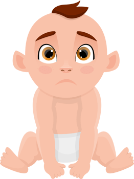 Cute baby clipart design illustration png