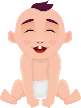 Cute baby clipart design illustration png