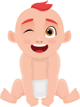 Cute baby clipart design illustration png
