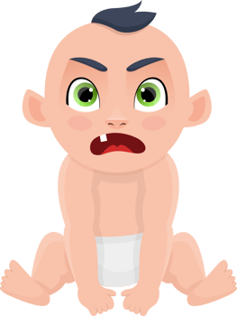 Cute baby clipart design illustration png