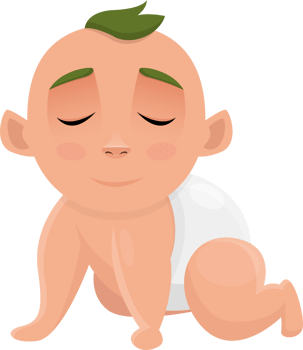 Cute baby clipart design illustration png