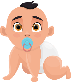 Cute baby clipart design illustration png
