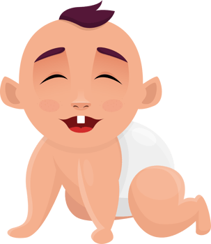 Cute baby clipart design illustration png