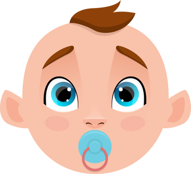 Cute baby clipart design illustration png