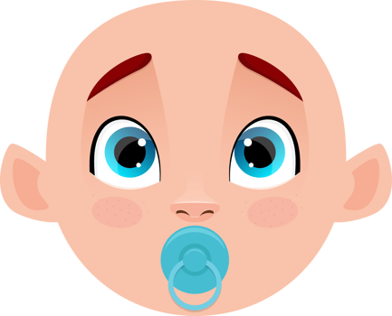 Cute baby clipart design illustration png