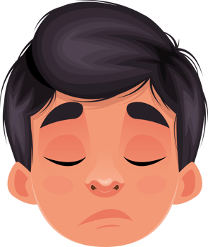 Little kid face expression clipart design illustration png