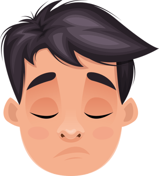 Little kid face expression clipart design illustration png