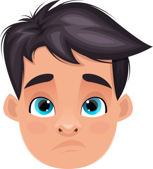 Little kid face expression clipart design illustration png