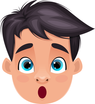 Little kid face expression clipart design illustration png