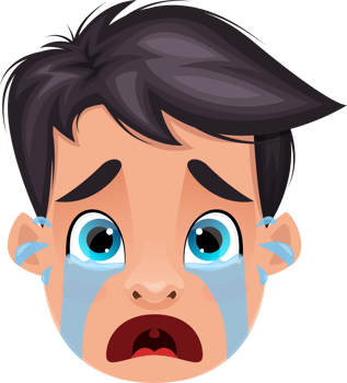 Little kid face expression clipart design illustration png