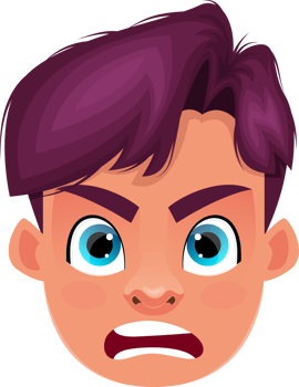 Little kid face expression clipart design illustration png