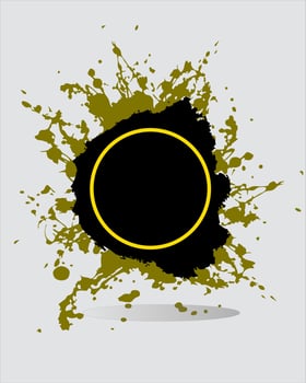 Modern frame with golden splash Photo vector