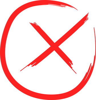 Tick and cross clipart design illustration png
