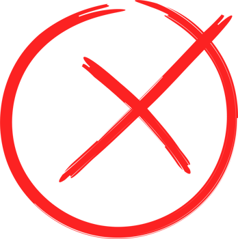 Tick and cross clipart design illustration png