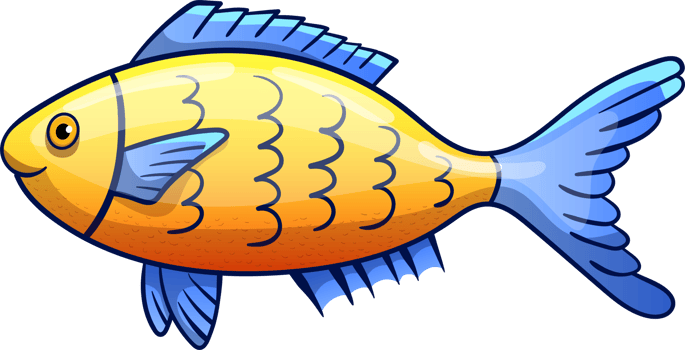 Fish drawing clipart design illustration png
