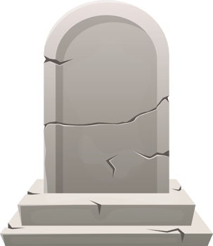 Grave stone clipart design illustration png