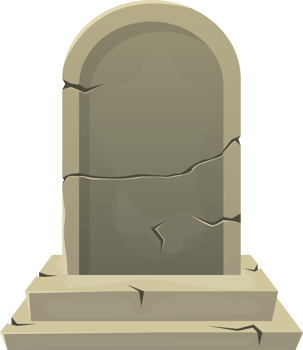 Grave stone clipart design illustration png
