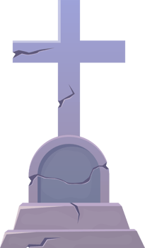 Grave stone clipart design illustration png