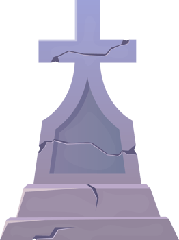 Grave stone clipart design illustration png